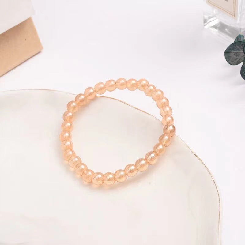 Women's Champagne Buddha Beads Basic Versatile Style Bracelet