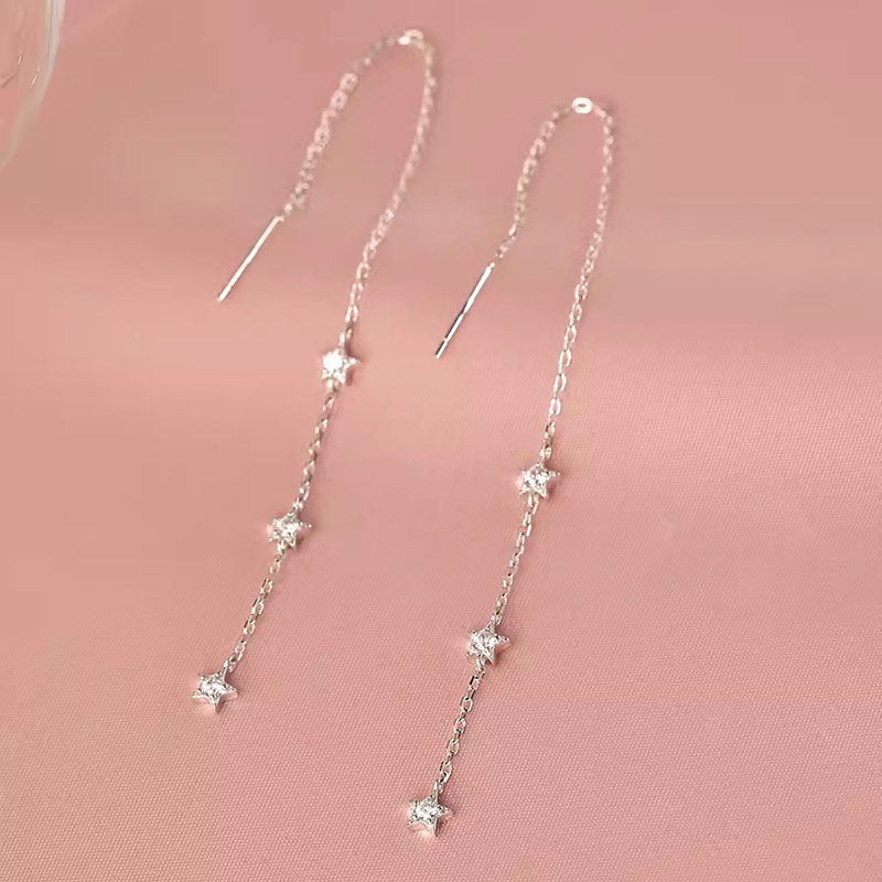 Classy Women's Tassel Elegant Long Eardrops Ear Line
