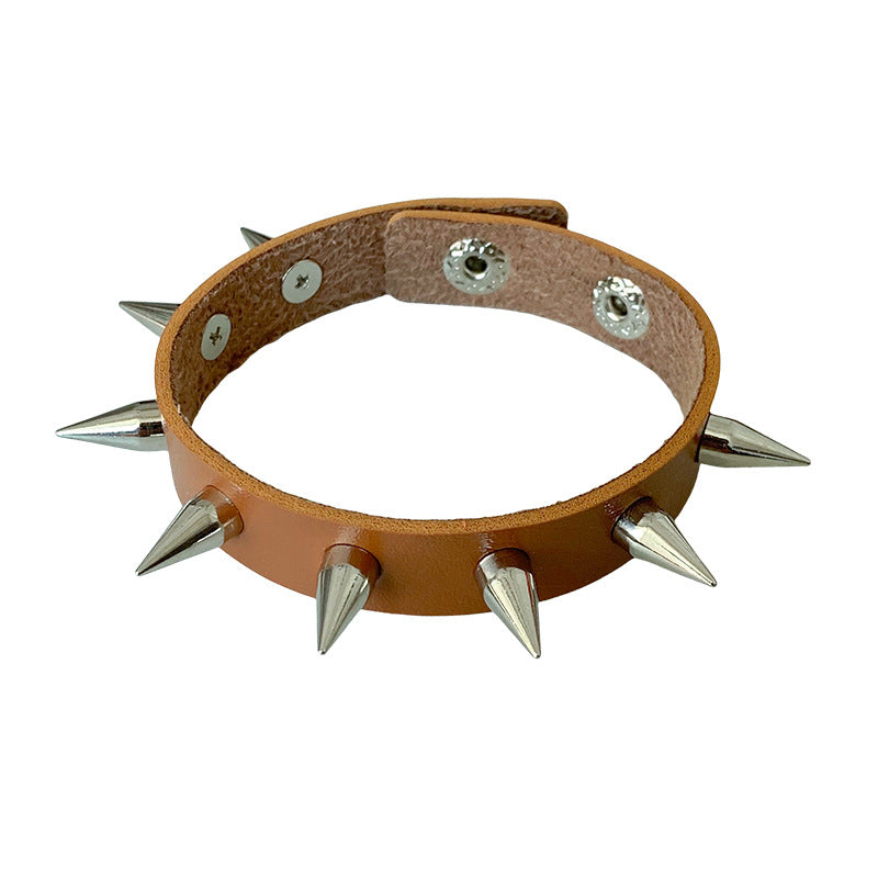Punk Trendy Unique Rivet Couple Leather Rock Gothic Bracelets