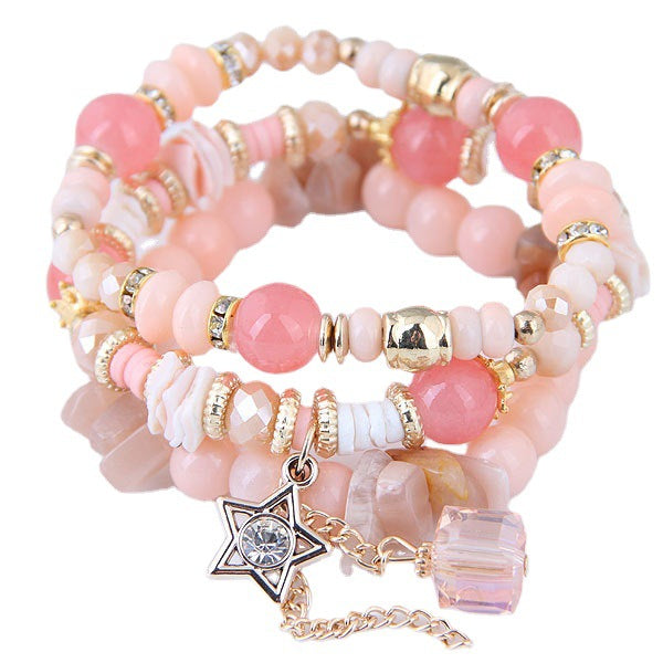 Classic Fashion Crystal Candy Beads Lady Bracelet