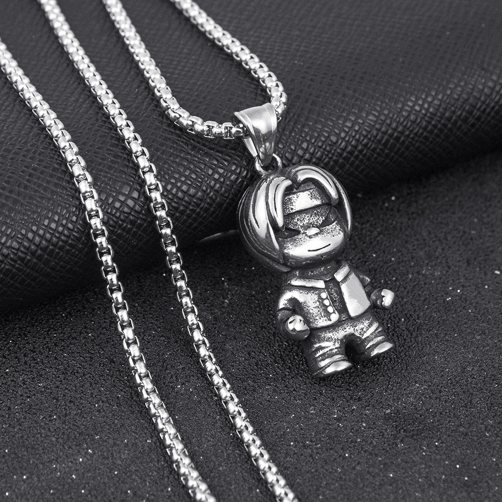 Men's Stainless Steel Hip Hop Cool Cross Trendy Clavicle Necklaces