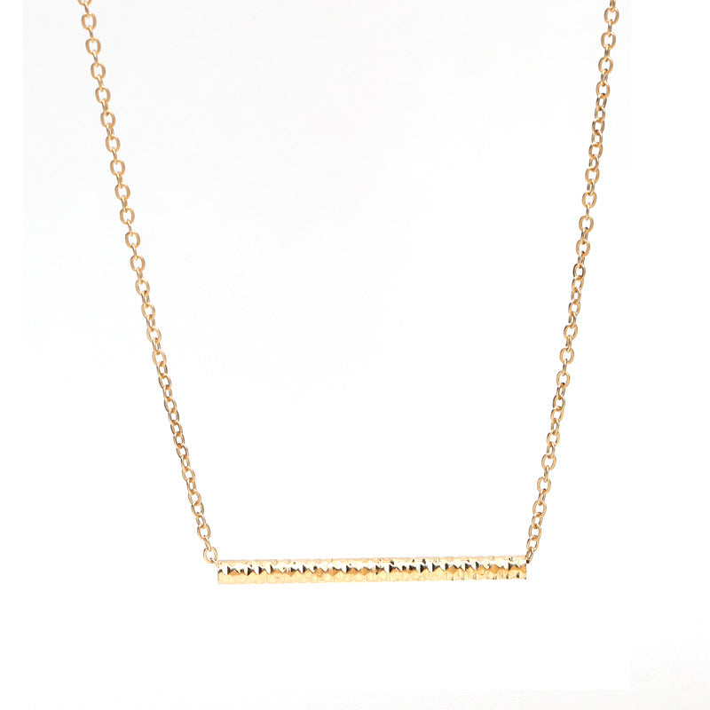 Chain Horizontal Bar Elbow Batch Flower Straight Necklaces