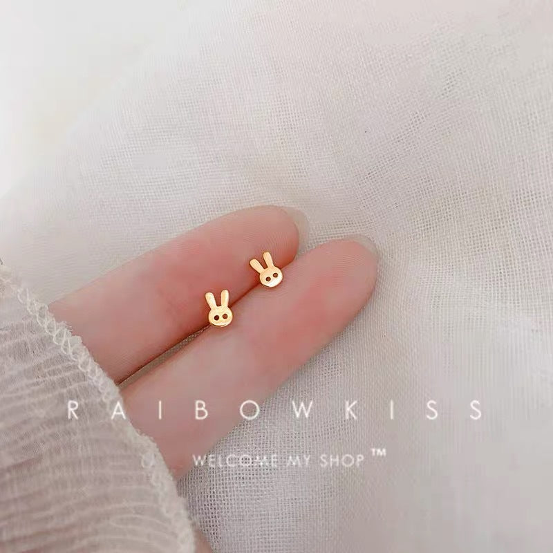 Sier For Female Fashionable Simple Small Earrings