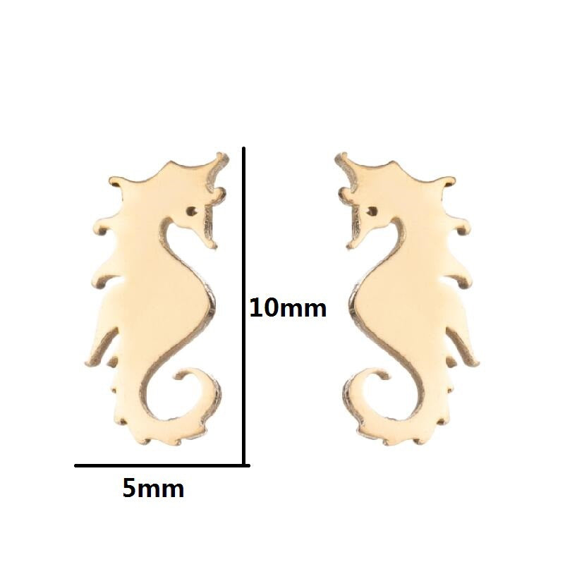 Niche Asymmetric Dog Eating Moon Christmas Deer Snowflake Ear Earrings