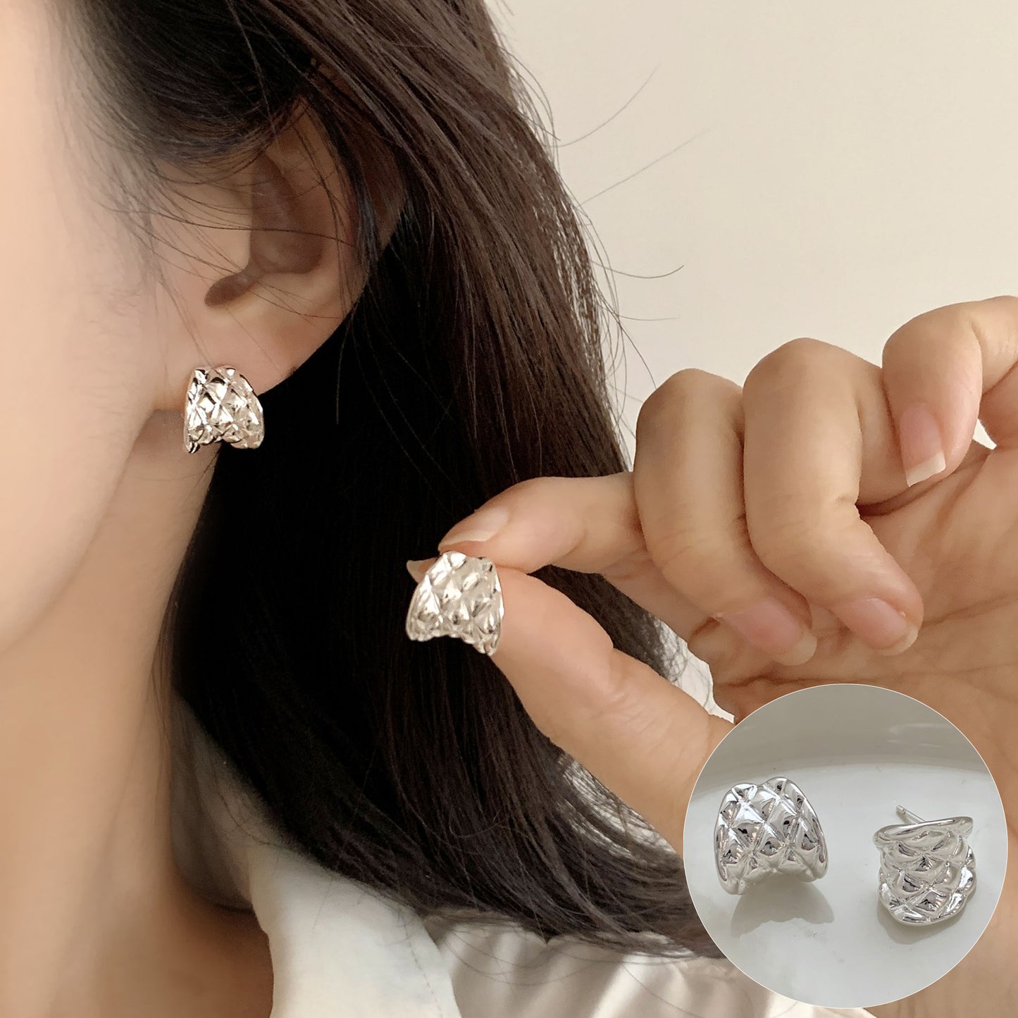 Women's Style Niche Design Sweet Tassel Love Heart Ear Line