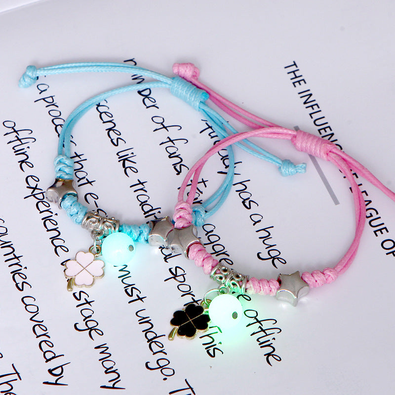 Women's & Men's Luminous Couple And Korean Simple Bunny Bracelets