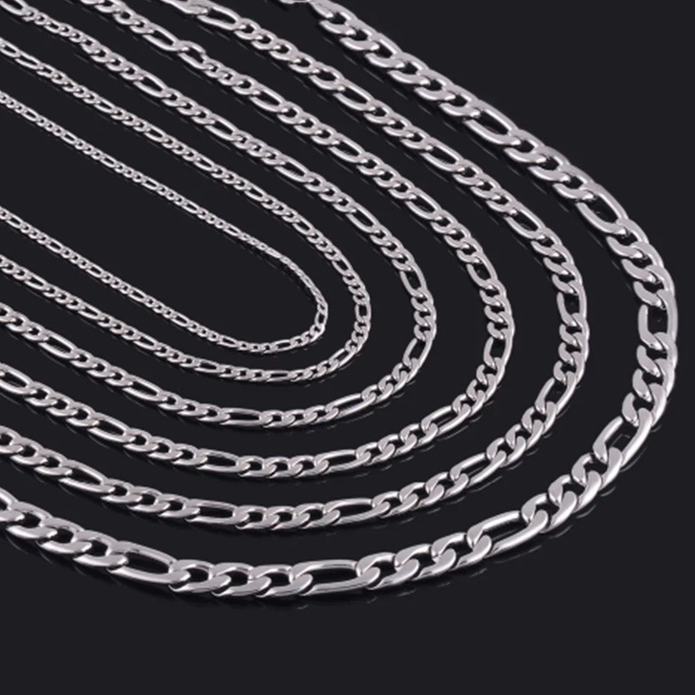 Stainless Steel Figaro Three-room One Popular Side Necklace