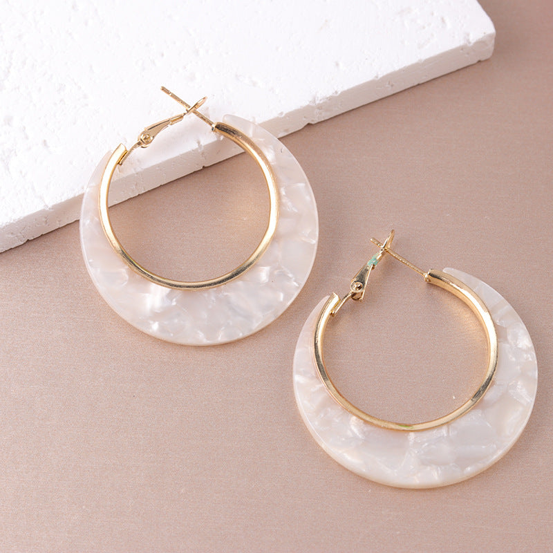 Women's Acrylic Acetate Plate Exaggerating Circle Minority Earrings