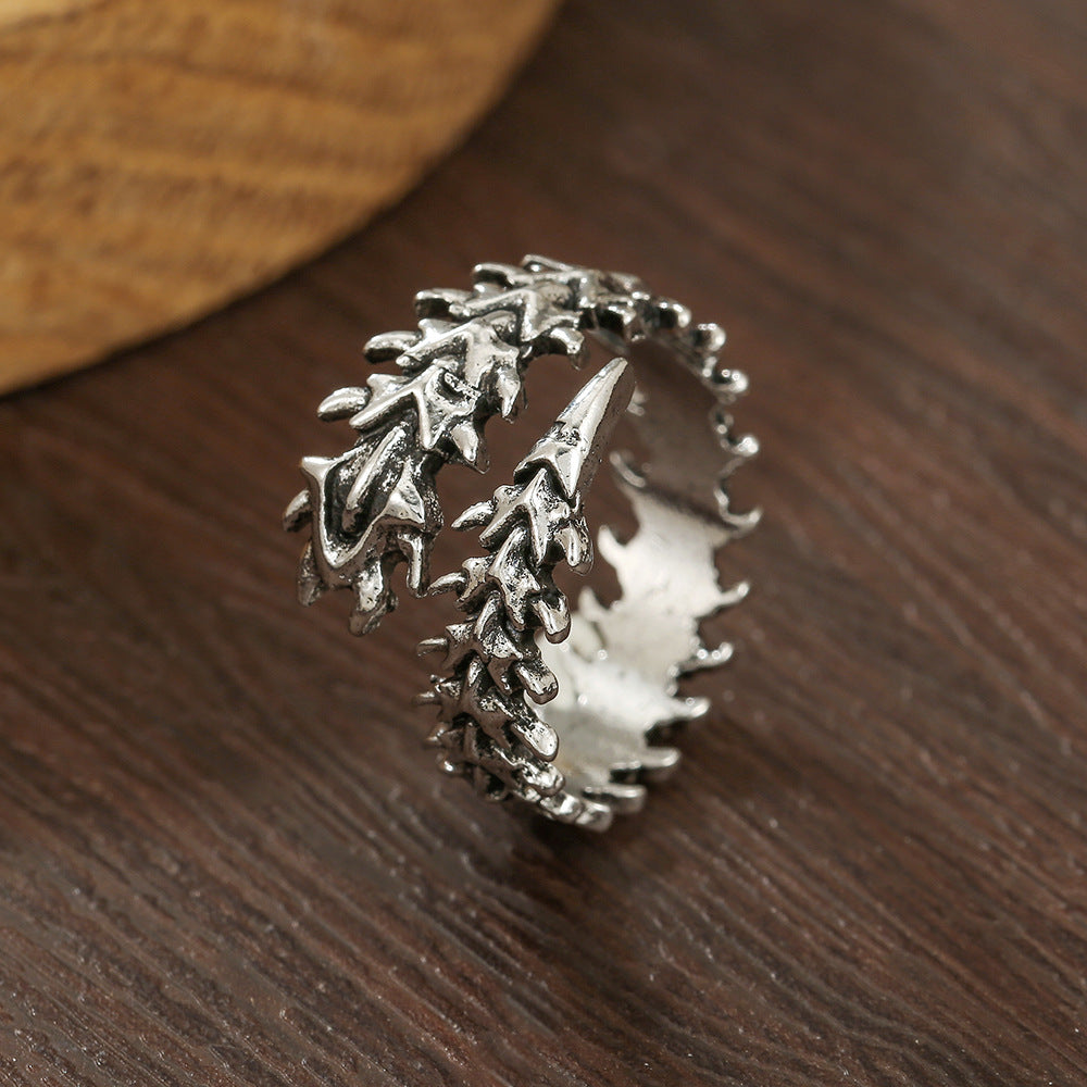 Women's & Men's Punk Backbone Skull Personality Retro With Opening Adjustable Centipede Rings