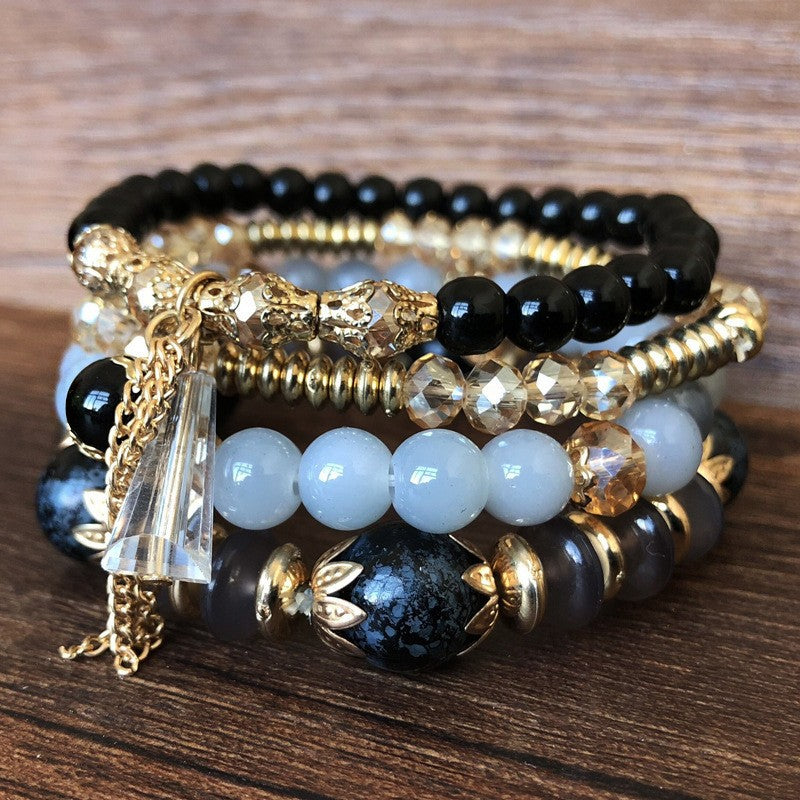 Slouchy Bohemian Style Creative Beaded Crystal Bracelets