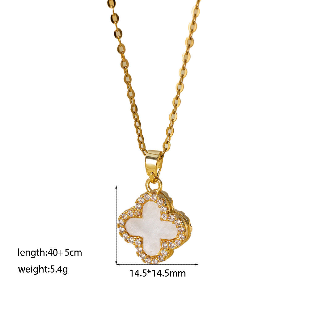 Women's Micro Inlaid Zircon Sun Star Moon Zodiac Clavicle Necklace