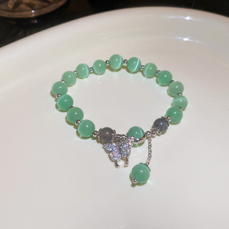 Women's Pearl Buckle French Fashion Design Retro Love Temperament Bracelets