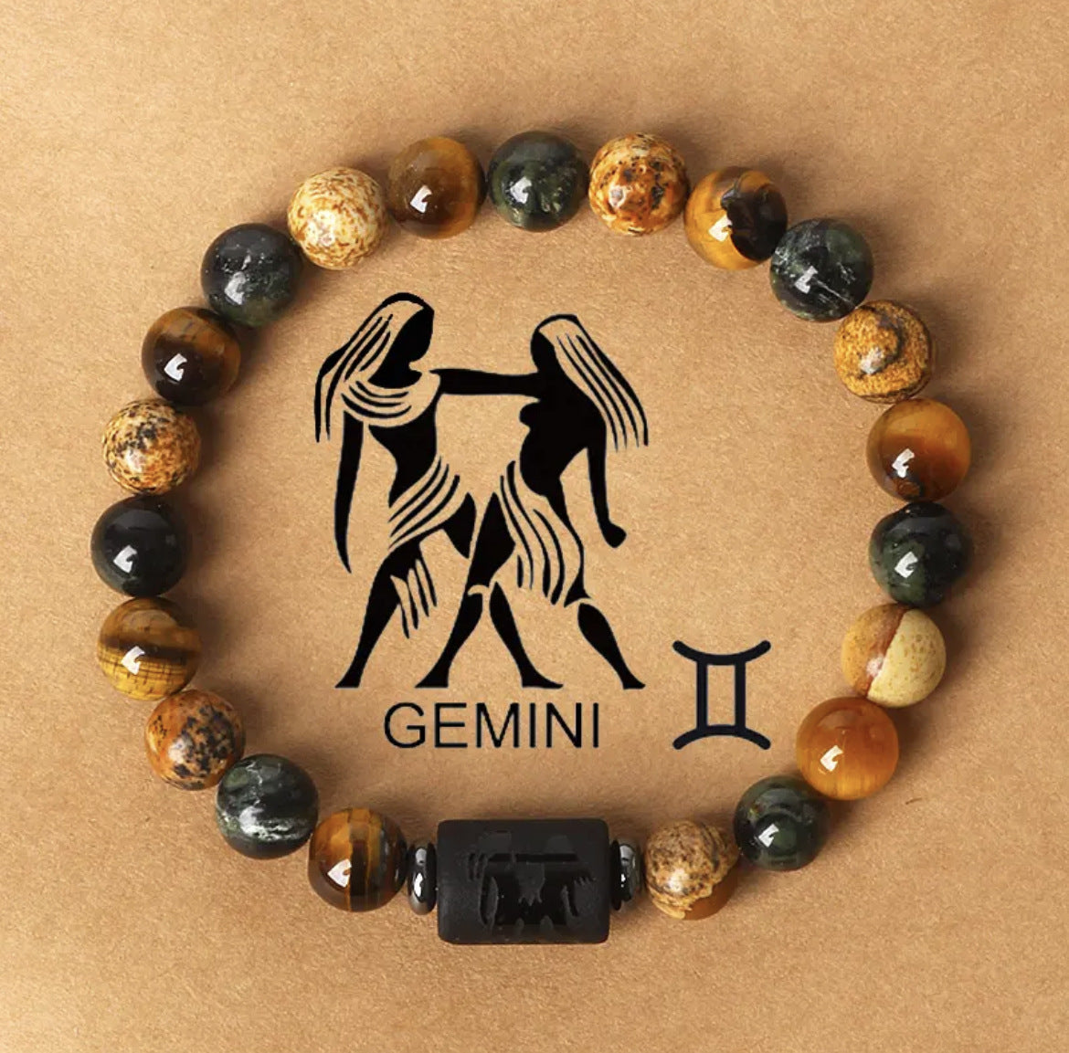 Planets Twee Constellations Natural Stone Blue Black Bracelet