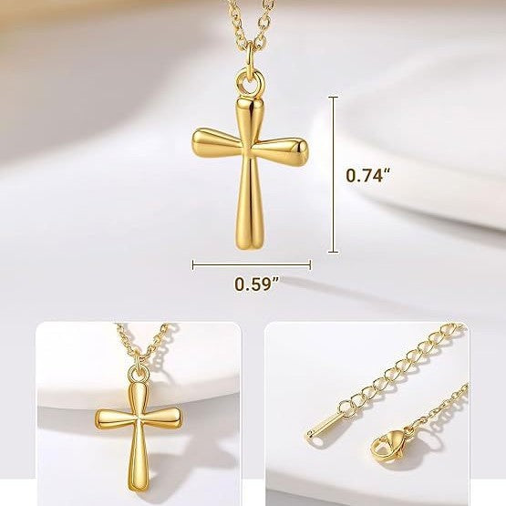 Women's Stainless Steel Gold Chain With Card Necklaces