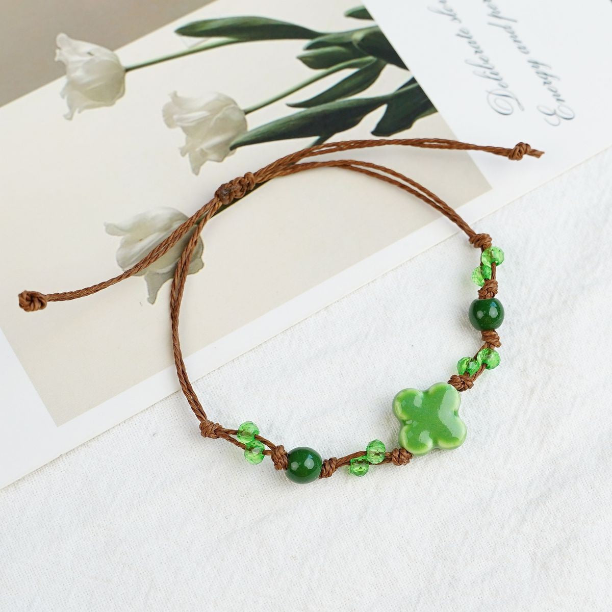 Women's Ceramic Beaded Fresh Antique Ethnic Style Simple For Summer Bracelets