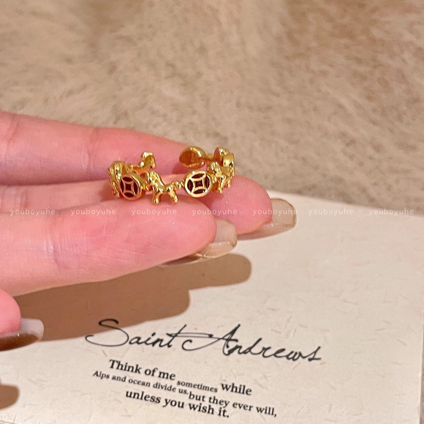 Zircon Simple Female Opening Adjustable Index Finger Light Luxury Rings