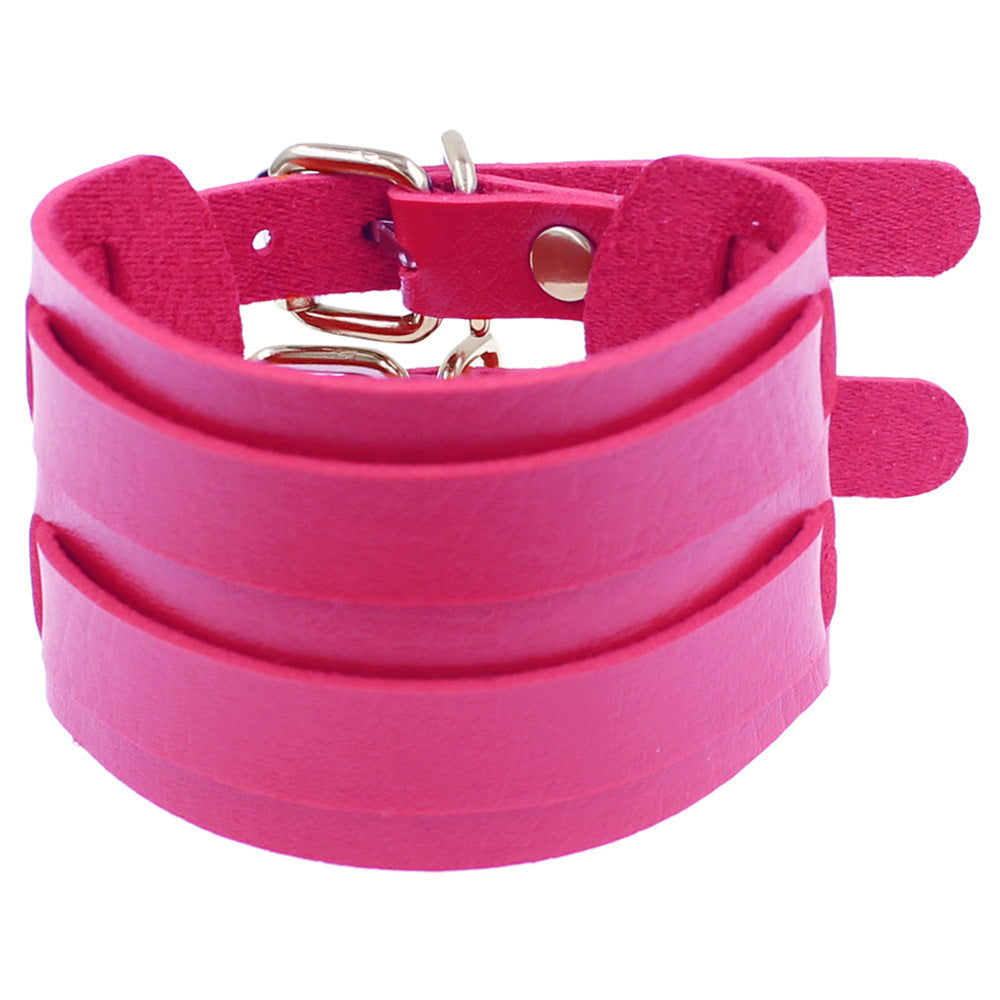 Protection Leather Korean Style Punk Couple Rivet Fashion Rock Domineering Bracelet