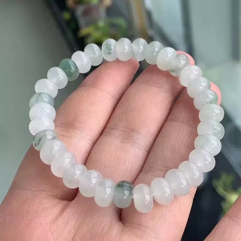 Natural Cherry Blossom Floating Flowers Agate Chalcedony Fashion Sweet Single Bracelet