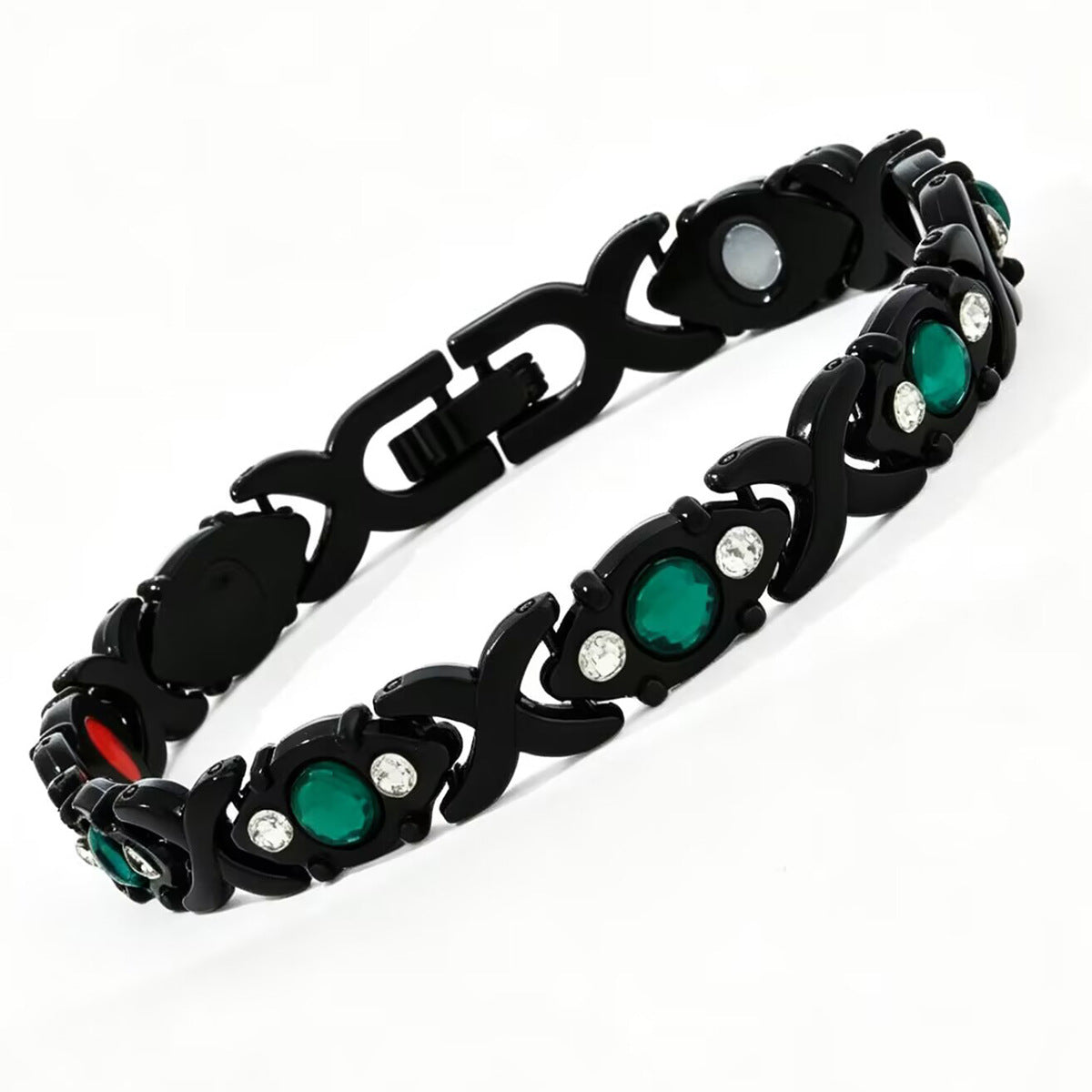 Women's Fashion Detachable Cross Magnet Diamond Metal Bracelets