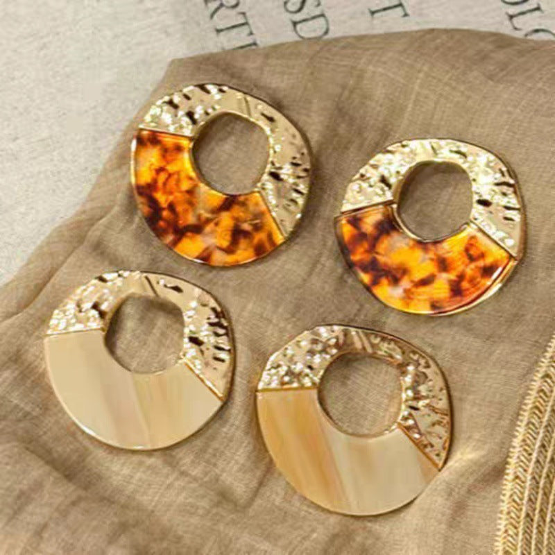 Acrylic Round Fashion Design Ear High Sense Earrings