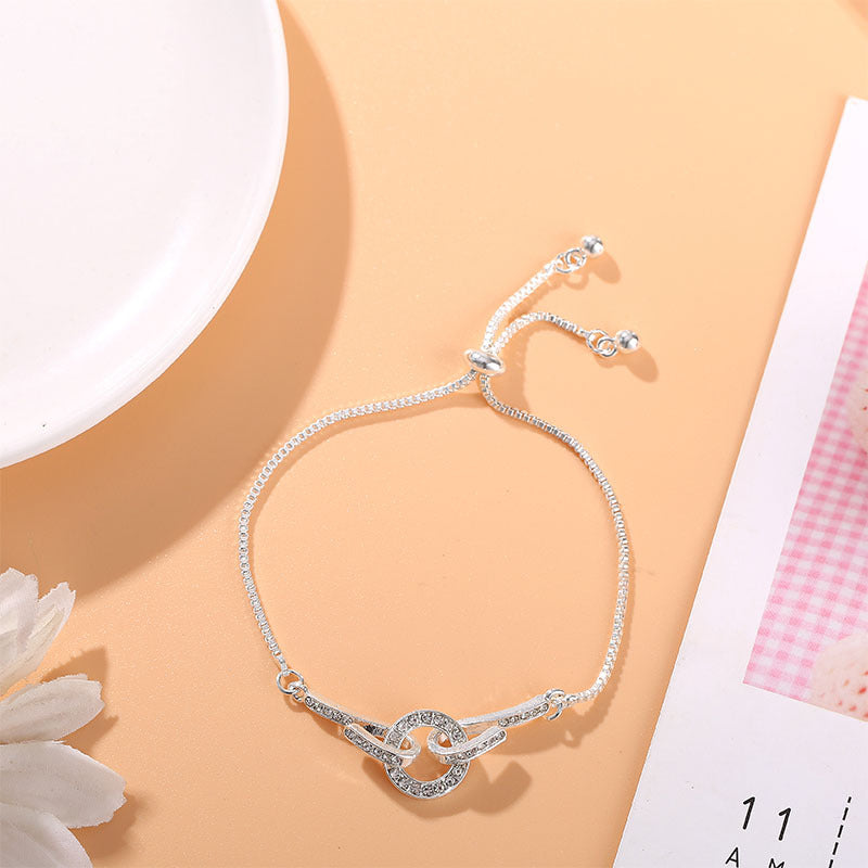 Women's Zircon Flower Korean Simple Design Personalized Bracelets