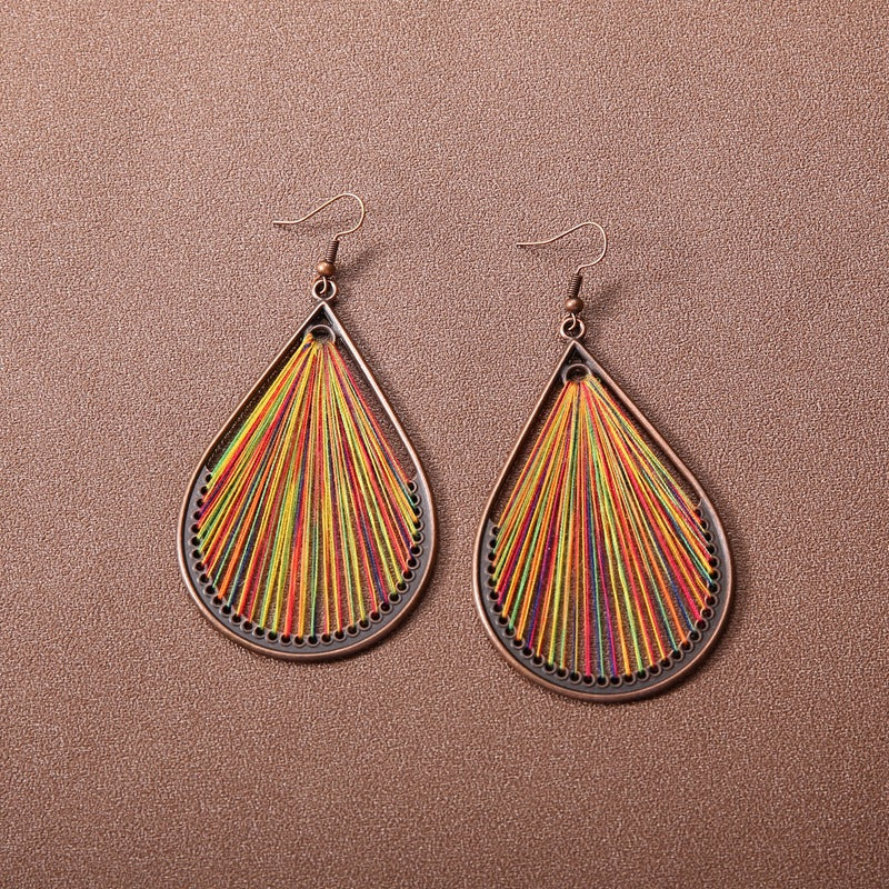 Profile Large Female Retro Style Temperament Earrings