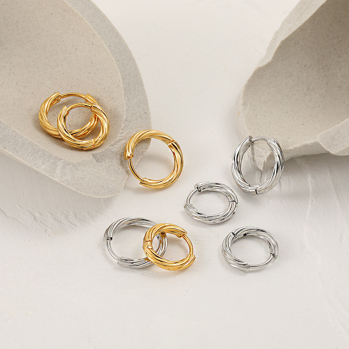 Personality Twisted Twist Clip Fashion Versatile Rings