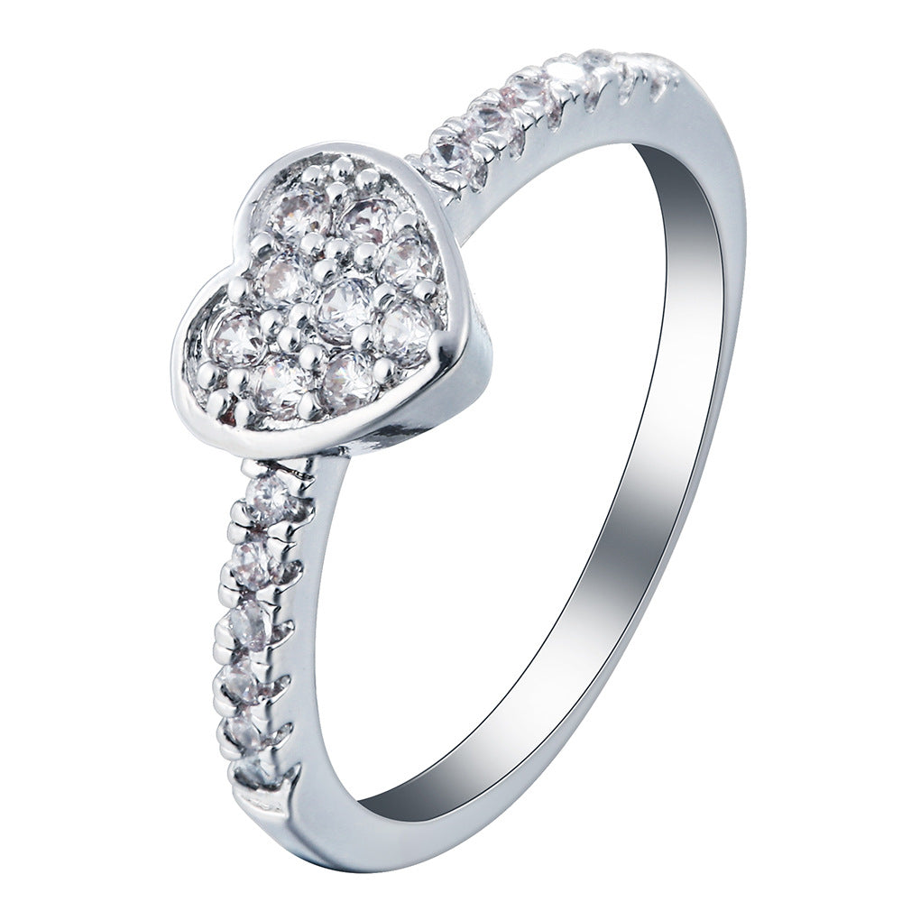 Women's & Men's Copper Inlaid Zircon Ring