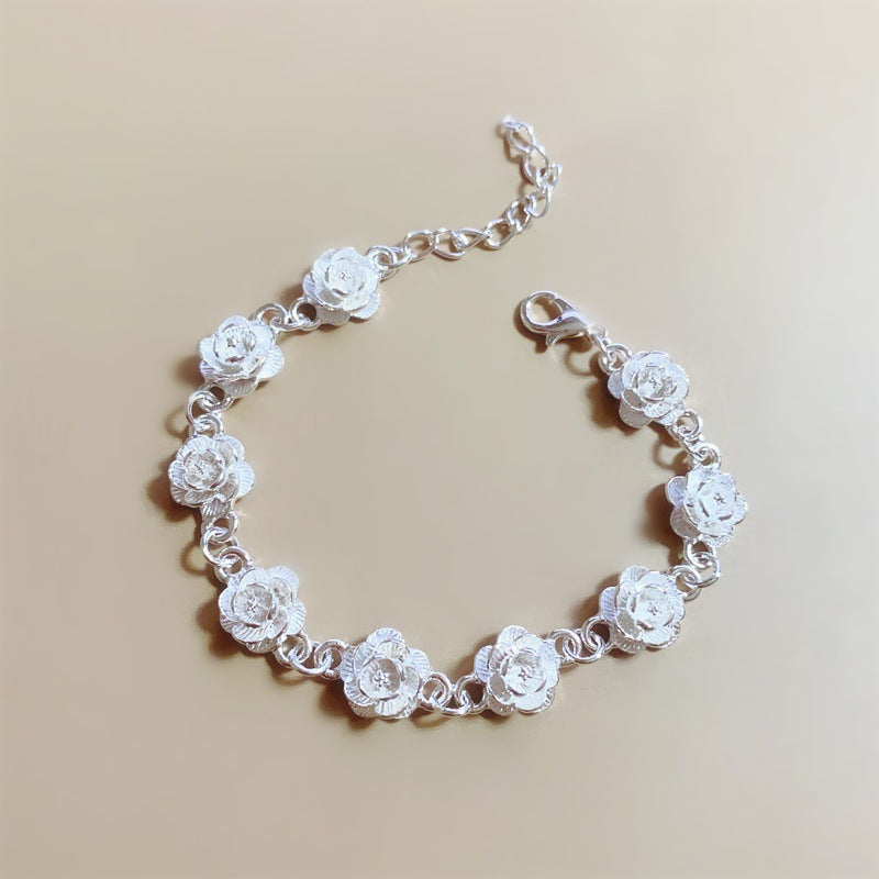 Rose Flower Brushed Miao Sier Jewelry Necklaces