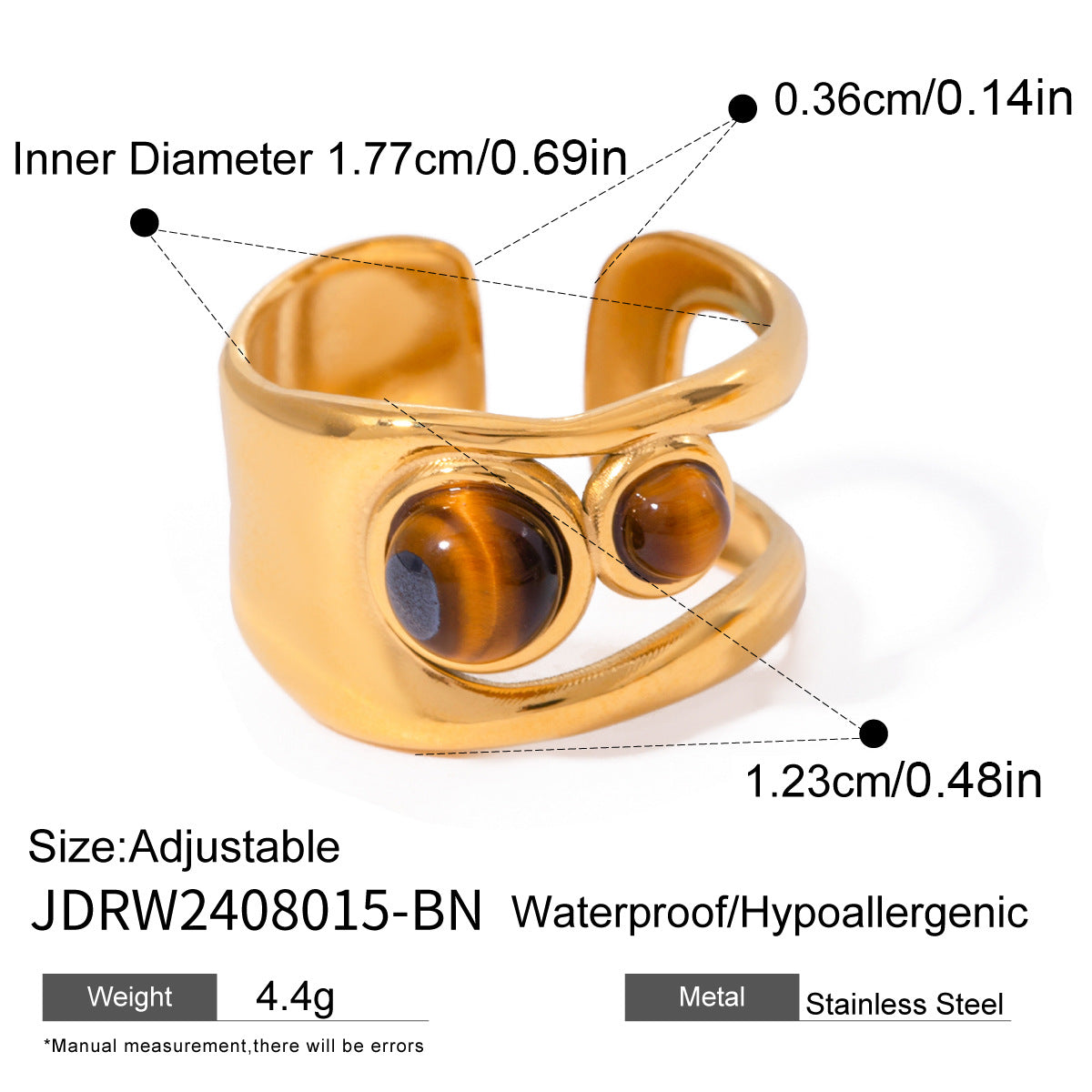 Steel Turquoise Open High-grade Titanium Hand Rings