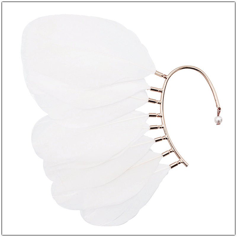 Personality Feather No Piercing Ear Hooks Rings