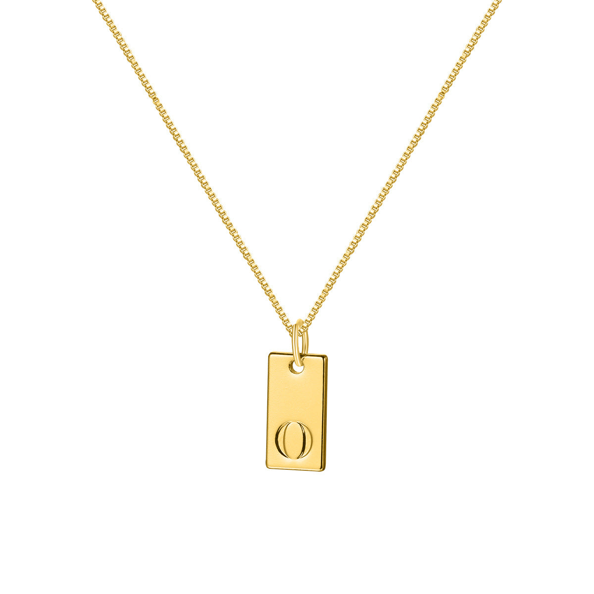 English Letter Creative Box Chain Square Necklaces