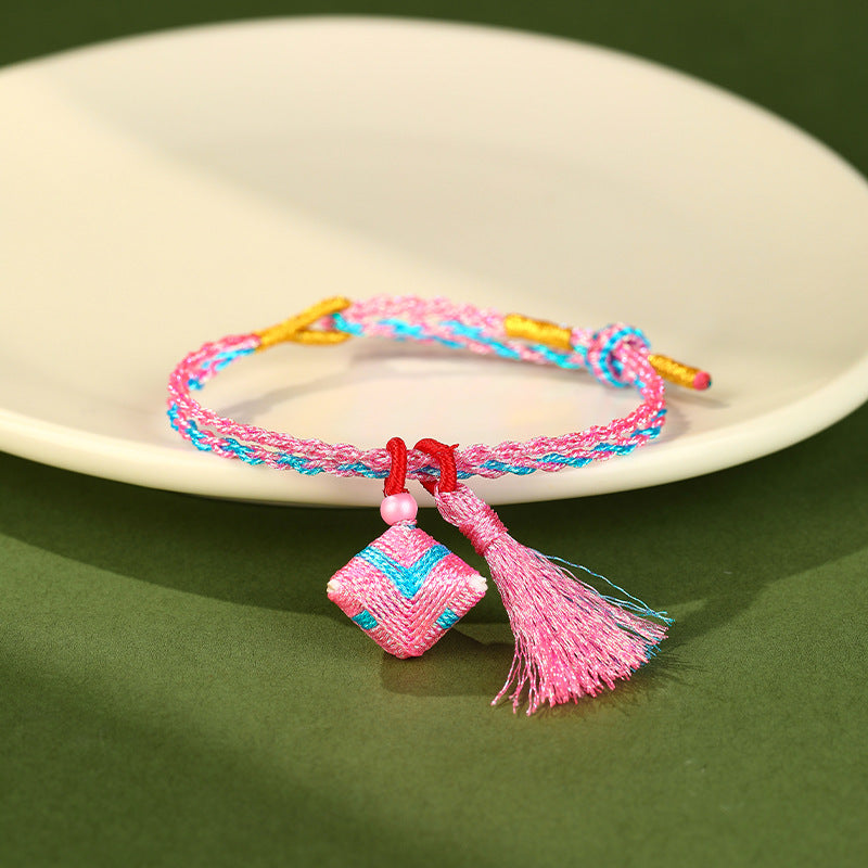 Festival Colorful Rope Ethnic Style Hand-woven Adult Small Sachet Carrying Bracelet