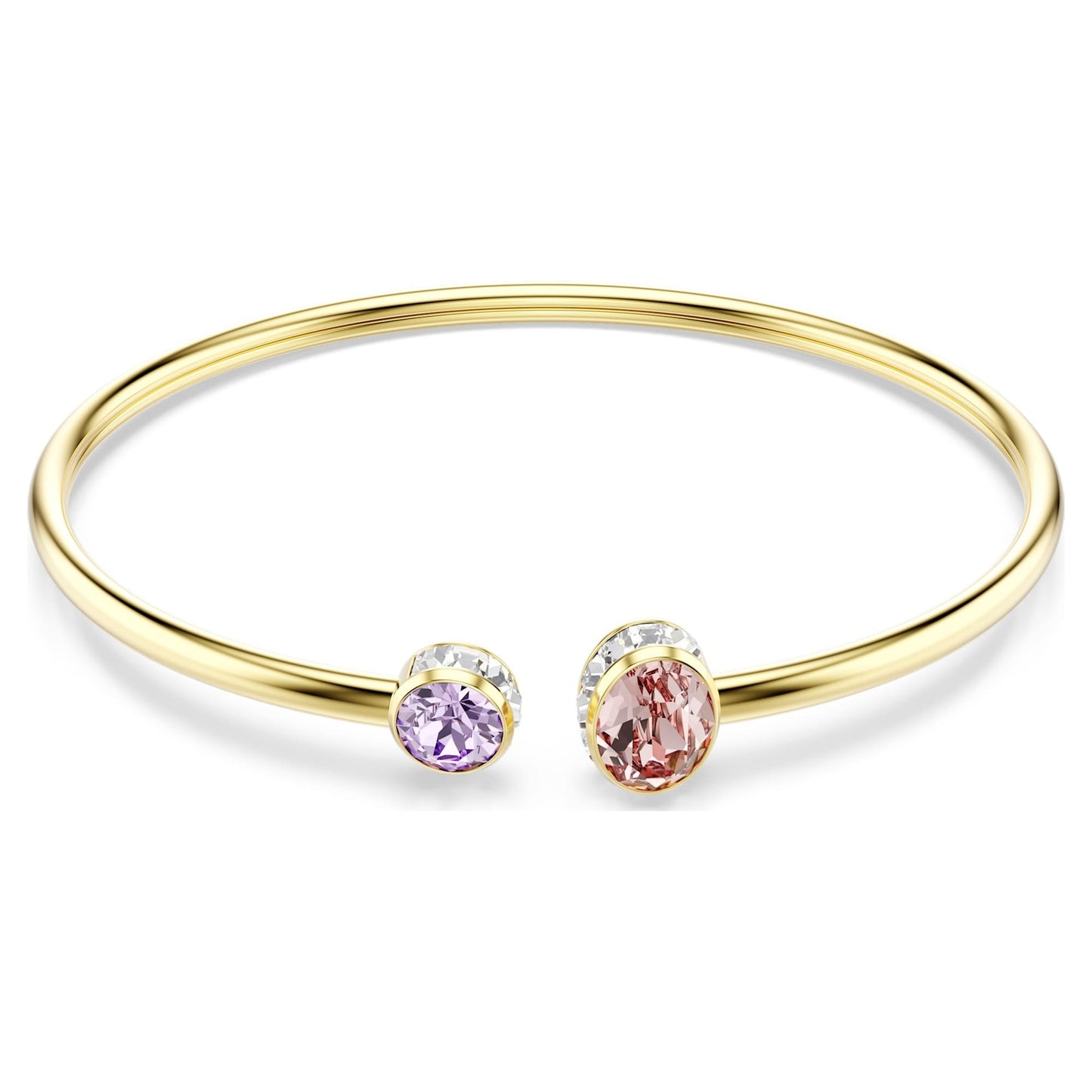 Austrian Crystal Thick Gold Plated Double-sided Rotating Earrings