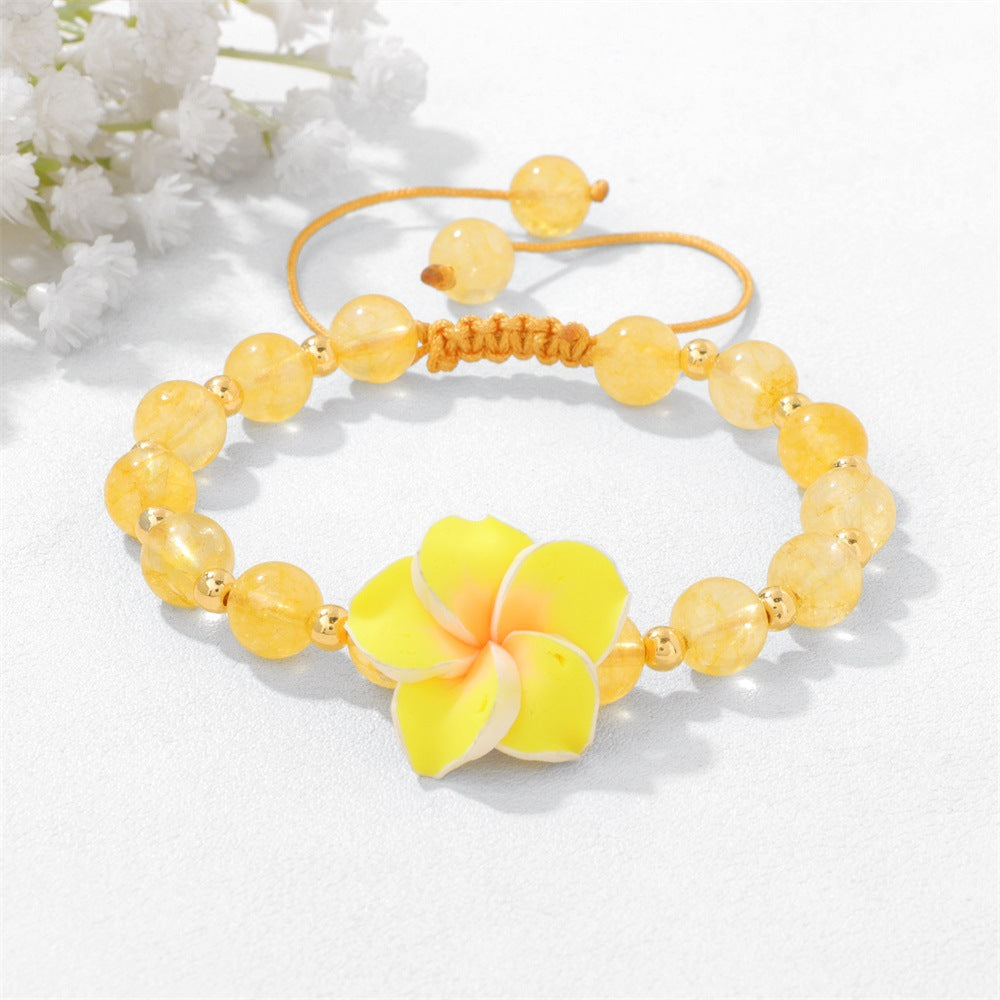 Hand-woven Colorful Bohemian Vacation Style Carrying Strap Sweet Polymer Bracelet
