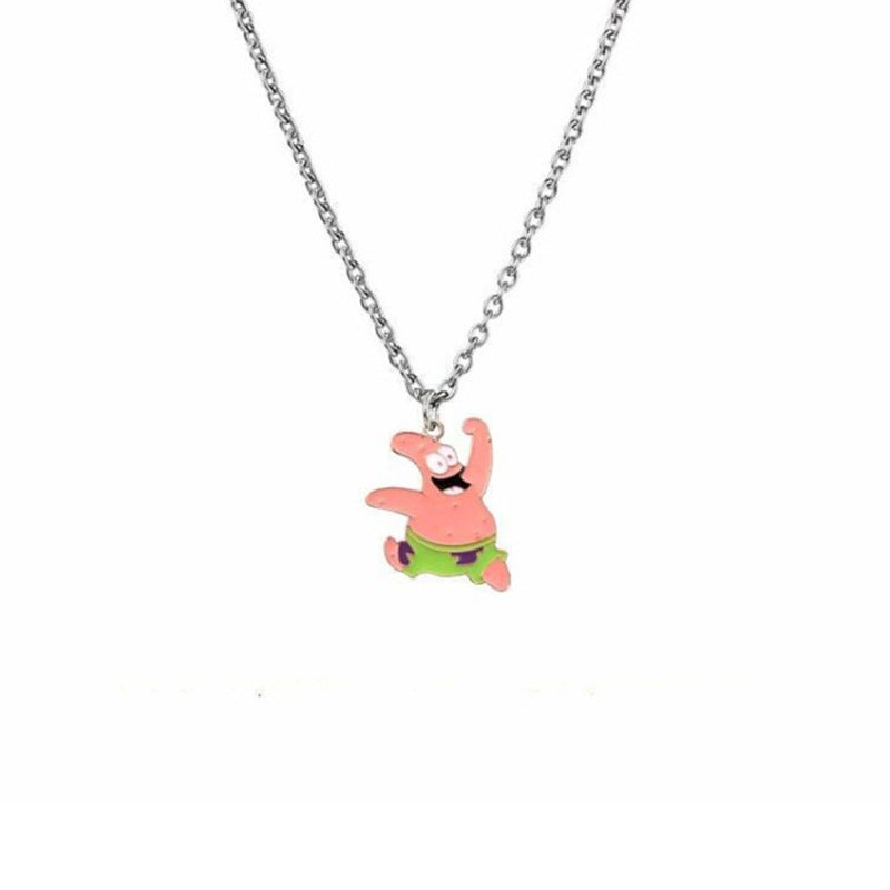 Cartoon Star Personality Anime Dripping Oil Necklaces