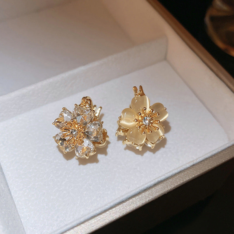 Zircon Butterfly Water Drop Ear Female Rings