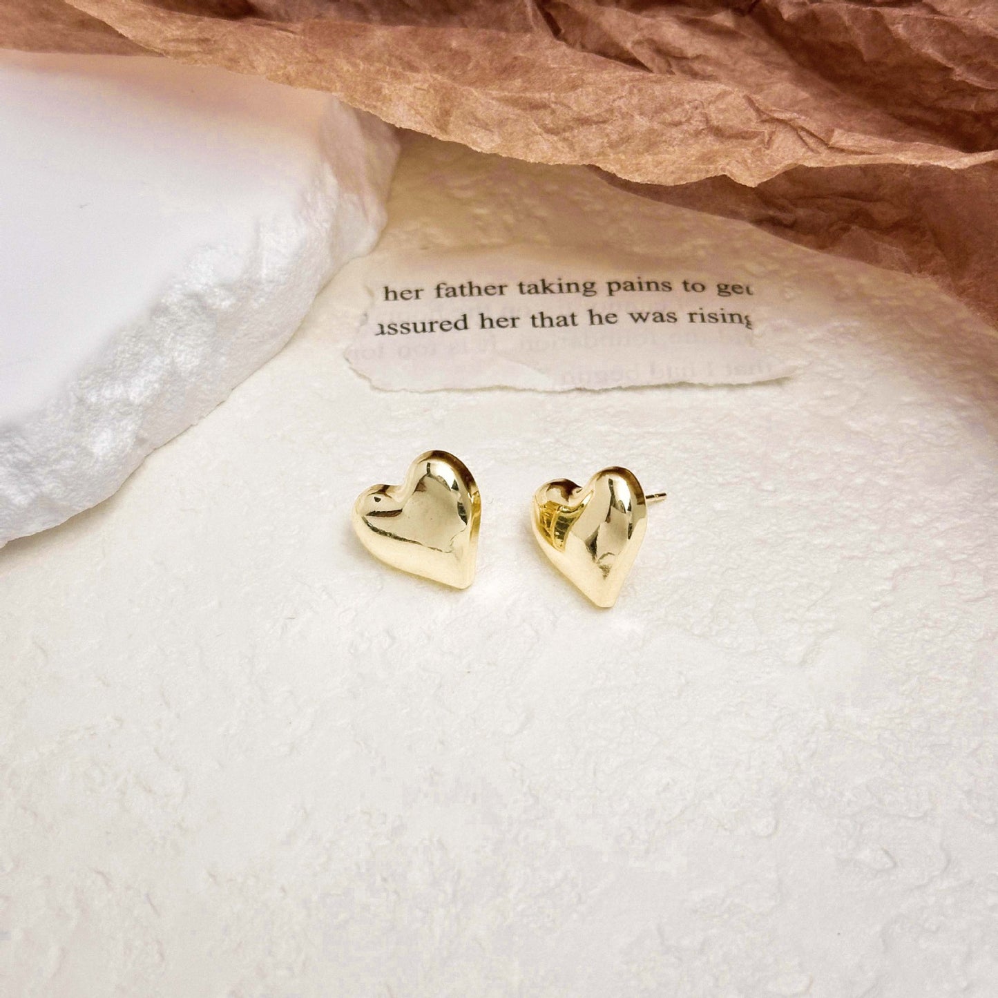 Fashionable Metal Texture Light Luxury Simple Earrings