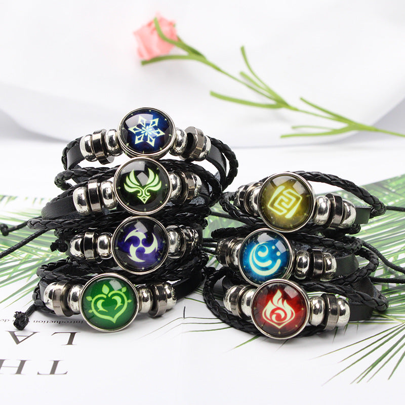 Women's & Men's Elements Eye Of Woven Handmade Gift Chain Thunder Personality Trendy Bracelets