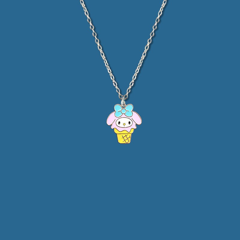 Summer Girlfriends Messenger Sisters Pair Clow Necklaces