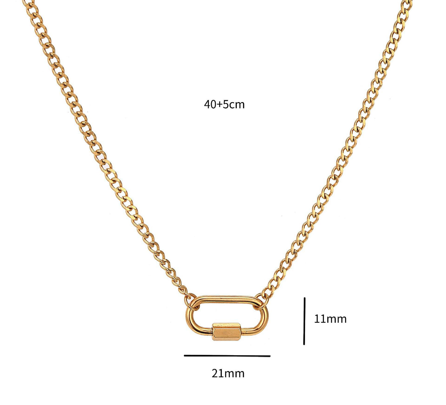 Stainless Steel Jeweled Furnace Vacuum Electroplating Necklaces