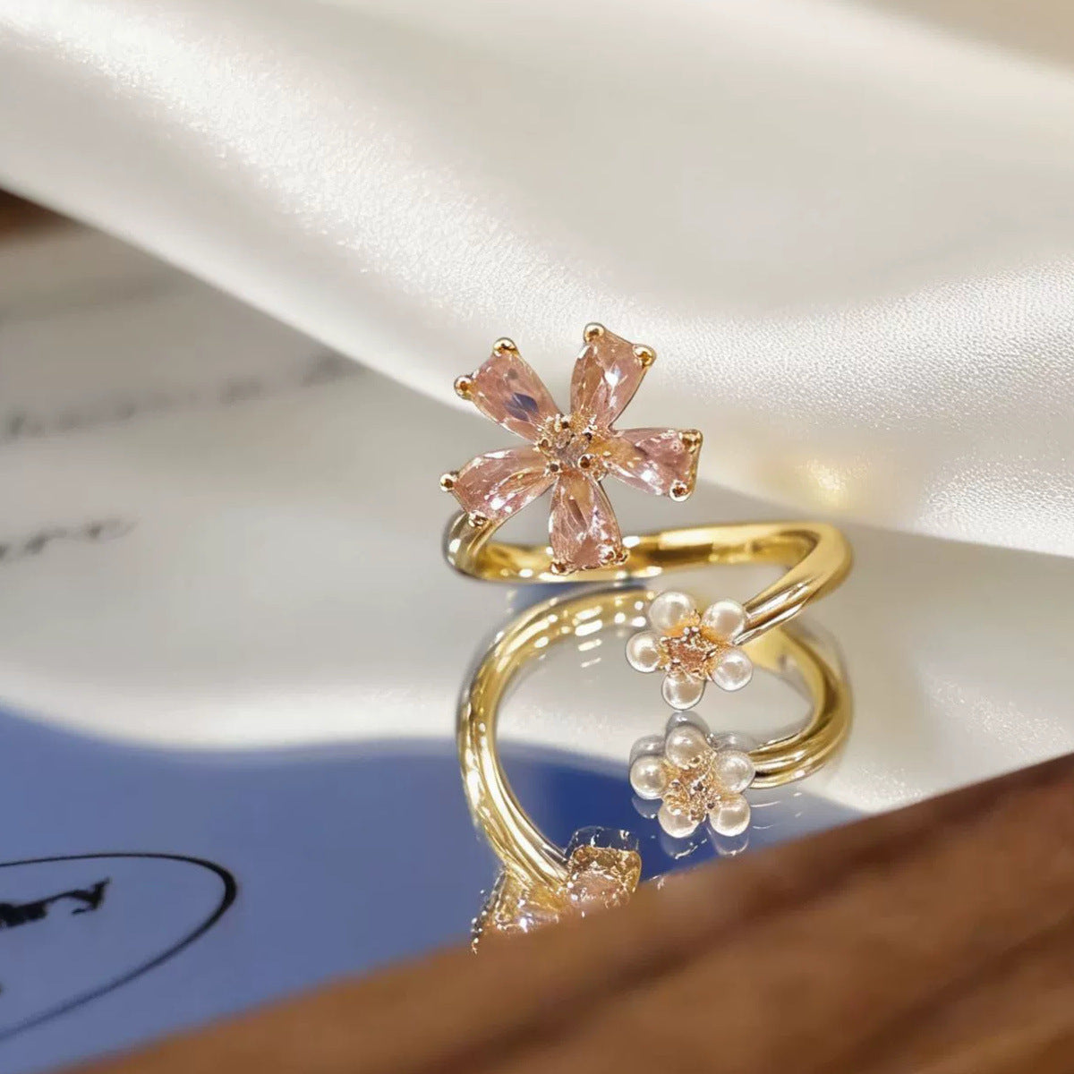 Light Luxury Full Rhinestone Zircon Retro Opening Personality High Sense Rings