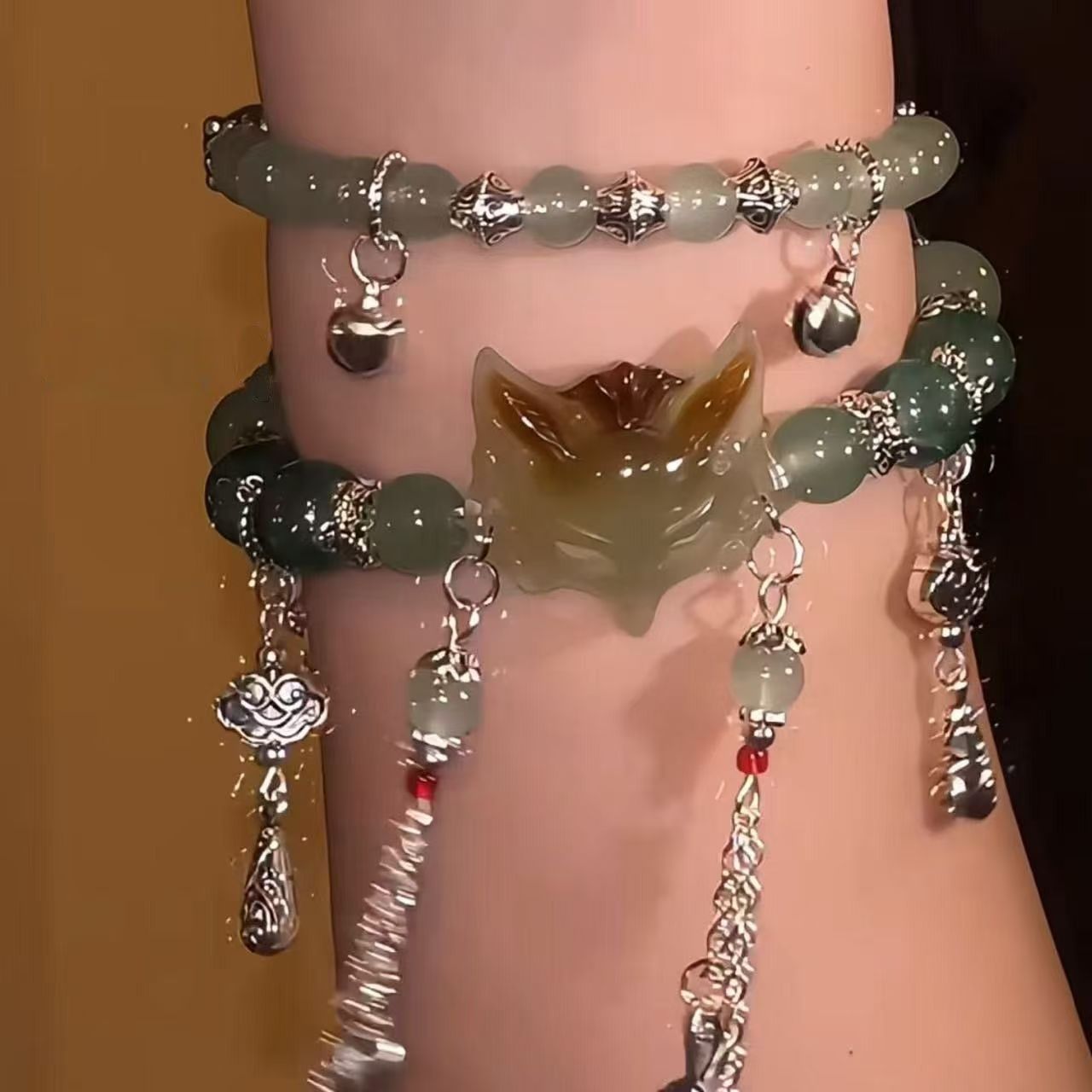 Long Double Female Little Fox Stackable Wearing Bracelets