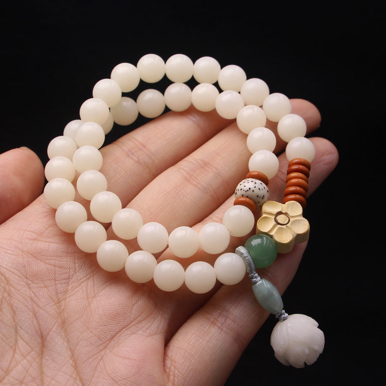 Bodhi Root Beads Double Single Boxwood Bracelet