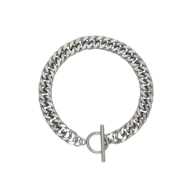Women's & Men's Hip Hop Thick Type Cuban Link Chain Titanium Necklaces