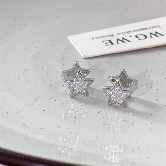Women's Five-pointed Star Clip Fashionable Light Luxury Small Exquisite Design Ear Buckle