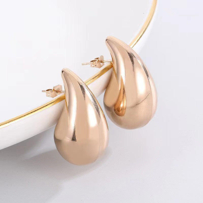 High Sense Water Drop Ear Cold Wind Little Earrings