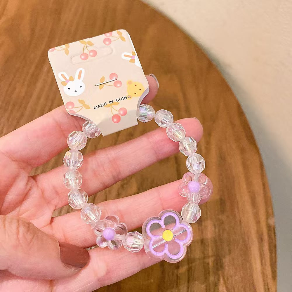 Children's Cute Jelly Color Beaded Princess Jewelry Bracelets