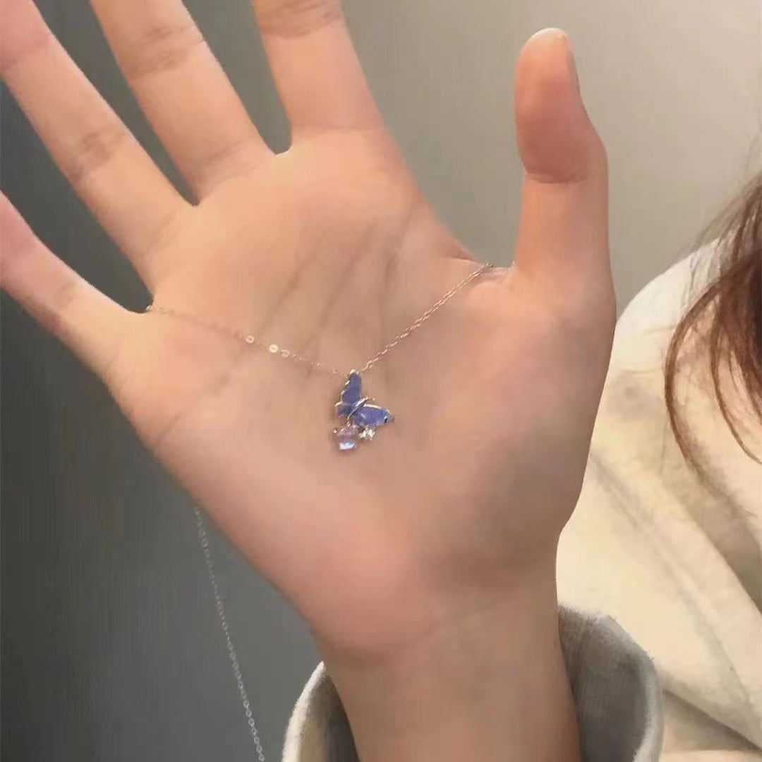 Women's Bubble Butterfly For Design Temperament Clavicle Necklaces