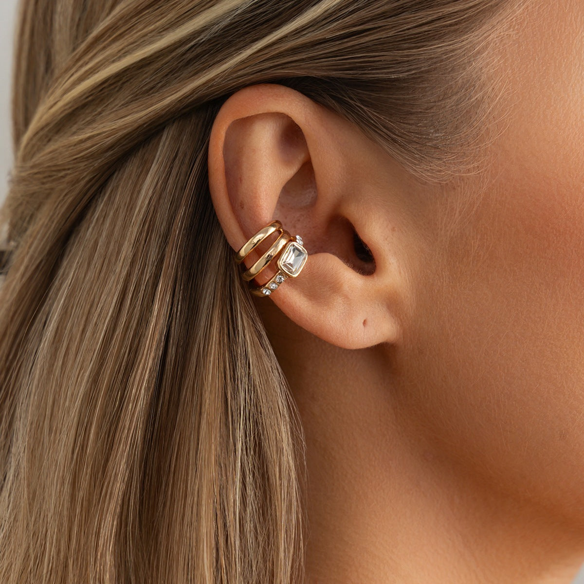 Women's Fashionable Versatile Clip Hip Hop Style Ear Buckle
